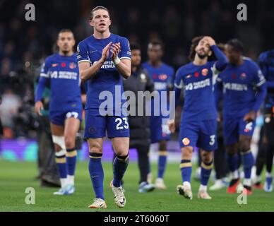 London, UK. 6th Nov, 2023. Conor Gallagher of Chelsea applauds the fans after the Premier League match at the Tottenham Hotspur Stadium, London. Picture credit should read: Paul Terry/Sportimage Credit: Sportimage Ltd/Alamy Live News Stock Photo