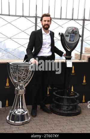 NEW YORK, NY - NOVEMBER 7: Ryan Blaney, 2023 NASCAR Cup Series Championship Winner, visits The Empire State Building on November 7, 2023 in New York City. Copyright: xMediaPunchx Credit: Imago/Alamy Live News Stock Photo