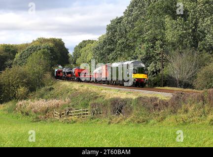 D6700 heads the goods past kinchley lane. GCR Stock Photo