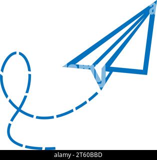 Paper Plane,  Airplane logo design illustration Stock Vector