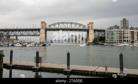 Burrard Street Bridge in Vancouver, British Columbia, Canada Stock Photo
