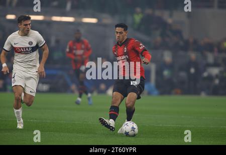 during the Uefa Champions League, Group F, football match between Ac Milan and Fc Paris Saint Germain on 07 November 2023 at Giuseppe Meazza Stadium, San Siro, Milan, Italy. Credit: Nderim Kaceli/Alamy Live News Stock Photo