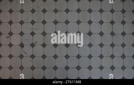 Marble or granite stone texture tiles pattern with white and grey colors background close up Stock Photo
