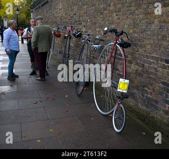 Penny Farthing Ordinary Bicycles Concours Marlborough Road St James's London London To Brighton Veteran Car Run Stock Photo