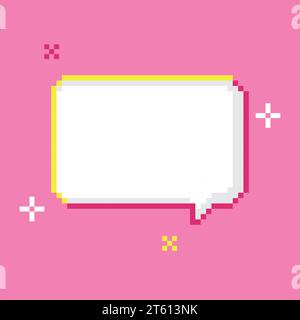 Isolated empty speech bubble Pixel art Vector Stock Vector