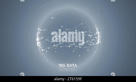 Big data visualization. Futuristic infographic. Information aesthetic design. Visual data complexity. Complex data threads graphic visualization Stock Vector