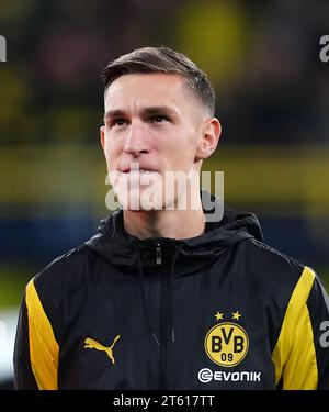 Borussia Dortmund's Nico Schlotterbeck ahead of the UEFA Champions League Group F match at Signal Iduna Park, Dortmund. Picture date: Tuesday November 7, 2023. Stock Photo