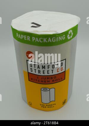 Sainsbury's supermarket has moved its value brands, including kitchen roll, to a new label - Stamford Street Co. Stock Photo