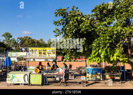 Street market, city center, Vientiane, Laos, Southeast Asia, Asia Stock Photo