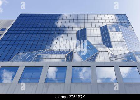 Kyoto, Japan - April 17, 2023: Kyoto station building, designed by Hiroshi Hara with many characteristics of futurism style and opened 1997 Stock Photo