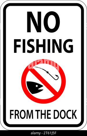 No Fishing Sign No Fishing Stock Vector