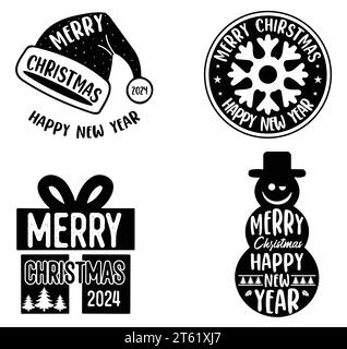 Christmas T-Shirt and Sticker Design Stock Vector