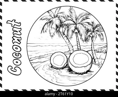 Coconut Tree Drawing | How to Draw a Coconut Tree | Step By Step | Easy  Drawing - YouTube
