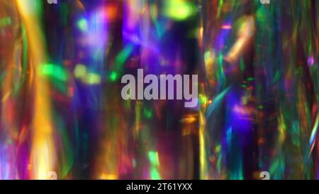 Prism Light Flares Overlay. Blurry abstract rainbow background Stock Photo