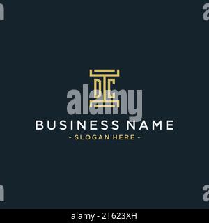 DC initial for law firm logo design template Stock Vector Image & Art ...