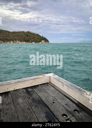 a wharf in a body of water on Magnetic Island Stock Photo