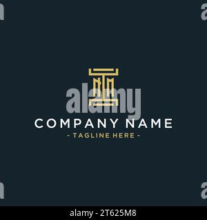 NM initial for law firm logo, lawyer logo, attorney logo design ...