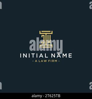 JW logo initial pillar design with luxury modern style best design for ...