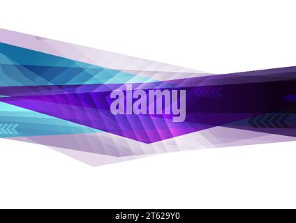 Abstract concept geometric bright blue purple background with arrows. Vector illustration Stock Vector