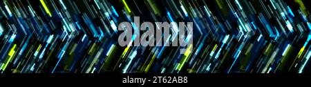 Glitch abstract neon arrows tech graphic design. Futuristic laser background. Vector illustration Stock Vector