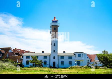 Timmendorf lighthouse on the island of Poel on the Baltic Sea. View of the building. Stock Photo