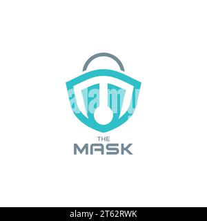 Mask Shop Logo Design. Letter M Mask Logo Stock Vector