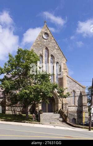 St. Johns, Newfoundland church - exterior of the Anglican Cathedral of St. John the Baptist; Newfoundland Canada Stock Photo