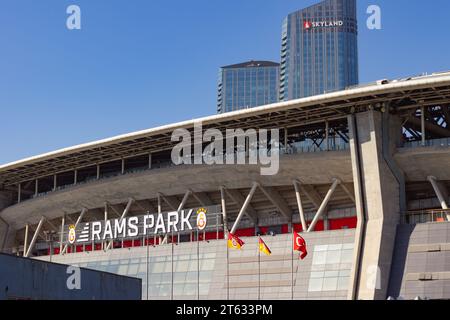 Rams Park Stadium of Galatasaray football club. Istanbul Turkiye - 10.28.2023 Stock Photo