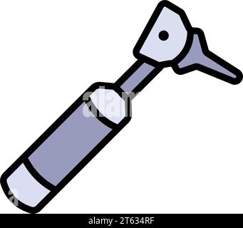 Otoscope icon. Color vector illustration from hospital collection. Simple otoscope icon vector. Flat symbol for use on web and mobile apps, logo, prin Stock Vector