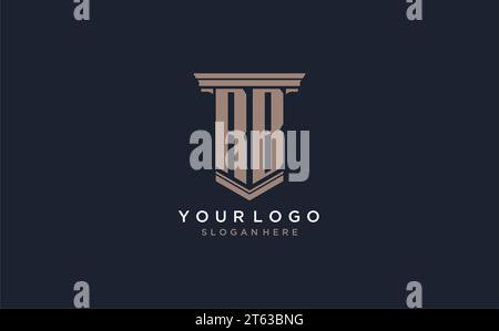 RB initial logo with pillar style, luxury law firm logo design ideas inspiration Stock Vector