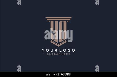 YO initial logo with pillar style, luxury law firm logo design ideas inspiration Stock Vector