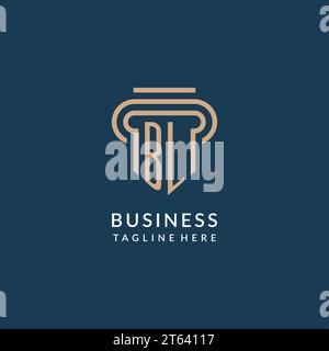 BL logo initial pillar design with luxury modern style best design for ...