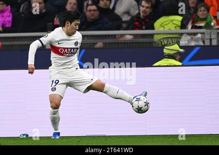 Lee Kang-in (Psg) during the UEFA 'Champions League 2023 2024' match between Milan 2-1 Psg at Giuseppe Meazza Stadium on November 7, 2023 in Milan, Italy. Credit: Maurizio Borsari/AFLO/Alamy Live News Stock Photo