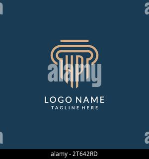 HP logo initial pillar design with luxury modern style best design for ...