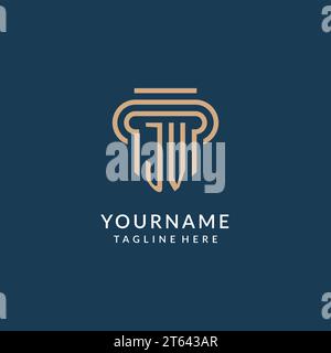 JV logo initial pillar design with luxury modern style best design for ...