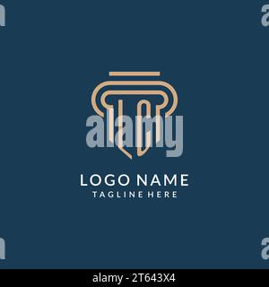 LC logo initial pillar design with luxury modern style best design for ...