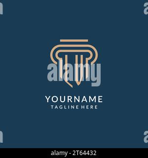 LV logo initial pillar design with luxury modern style best design for ...