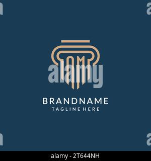 NM initial for law firm logo, lawyer logo, attorney logo design ...