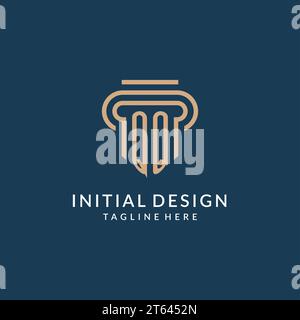 QQ logo initial pillar design with luxury modern style best design for ...