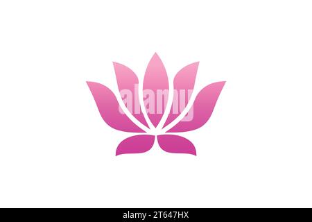 Lotus flower vector logo design Stock Vector
