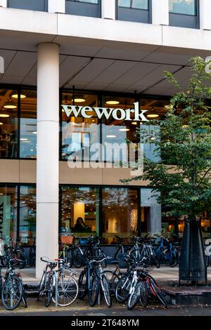 An external view of the WeWork office building on Station Road ...
