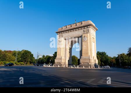 The Triumphal Arch in Bucharest (Romania) Stock Photo