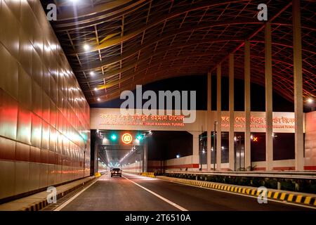 Bangabandhu Tunnel, is an underwater expressway tunnel in Chittagong, Bangladesh under the Karnaphuli River. Stock Photo