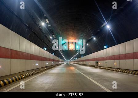 Bangabandhu Tunnel, is an underwater expressway tunnel in Chittagong, Bangladesh under the Karnaphuli River. Stock Photo