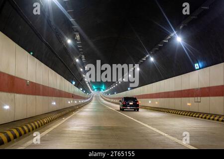 Bangabandhu Tunnel, is an underwater expressway tunnel in Chittagong, Bangladesh under the Karnaphuli River. Stock Photo