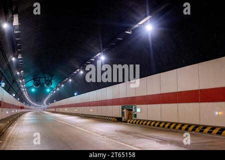 Bangabandhu Tunnel, is an underwater expressway tunnel in Chittagong, Bangladesh under the Karnaphuli River. Stock Photo