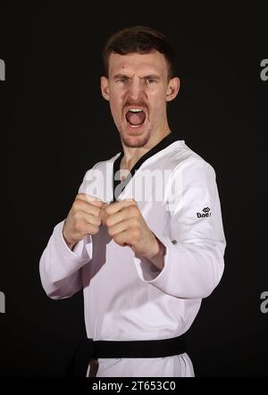 Bradley Sinden during a media day at the Ten Acres Sports Complex, Manchester. Picture date: Wednesday November 8, 2023. Stock Photo