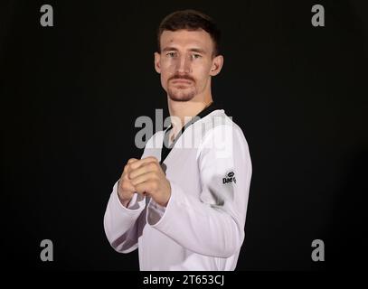 Bradley Sinden during a media day at the Ten Acres Sports Complex, Manchester. Picture date: Wednesday November 8, 2023. Stock Photo