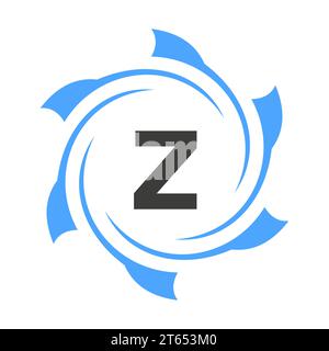 Letter Z Business and Corporate Logo Sign. Technology Logo Concept with Circle Vector Template Stock Vector