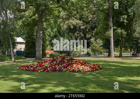 Hradec Kralove, Czech Republic - July 22, 2023 - the Jirasek Park on a summer sunny day Stock Photo